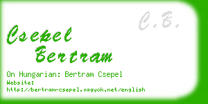 csepel bertram business card